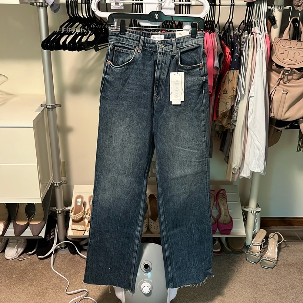 zara wide leg jeans sz 6 nwt